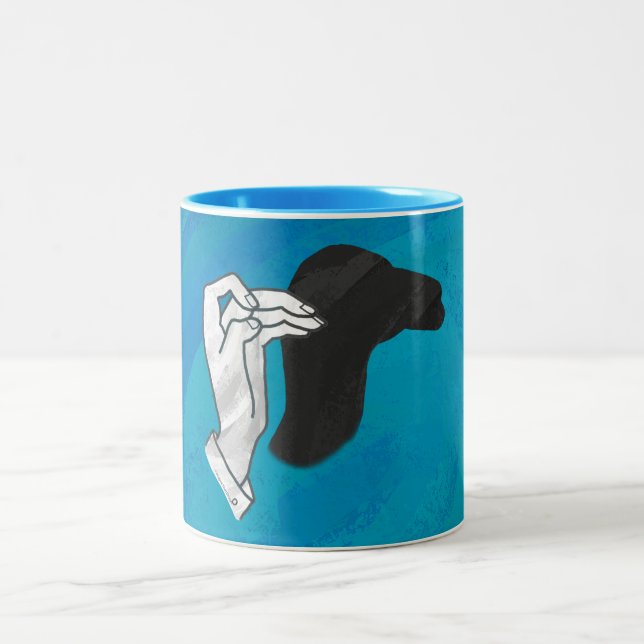 Shadow Camel On Blue Zweifarbige Tasse (Mittel)