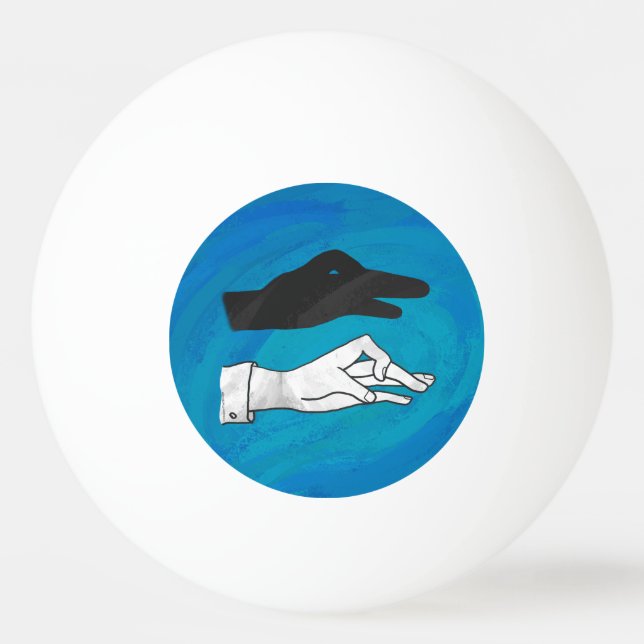 Shadow Duck On Blue Tischtennisball (Rückseite)