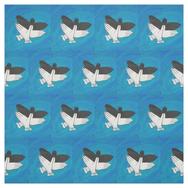 Shadow Eagle auf Blue Stoff (Muster)