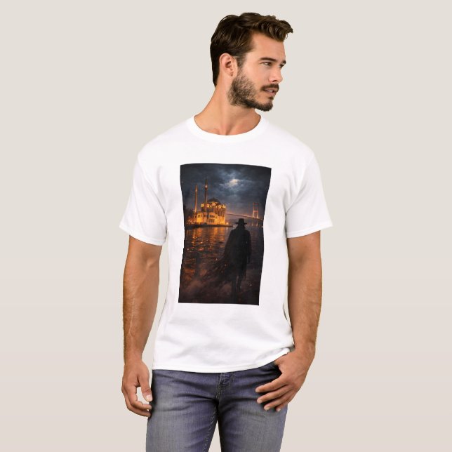 Shadow Figure at Ortaköy Mosque & Bosphorus Bridge T-Shirt (Vorne ganz)
