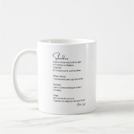 Shadow Light vereint Tasse zum Tee-Gedicht