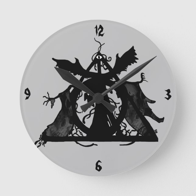 Shadow Lord Round Clock Runde Wanduhr (Vorderseite)
