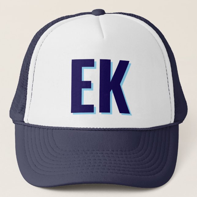 Shadow monogram Beach Junggeselinnen-Abschied Favo Truckerkappe (Vorderseite)