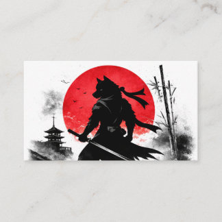 Shadow Ninja Wolf Japanese Business Card Visitenkarte