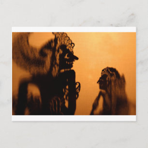 Shadow Puppets Wayang kulit Postkarte
