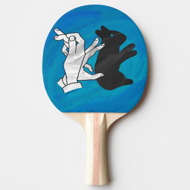 Shadow Rabbit auf blau Tischtennis Schläger (Vorderseite)