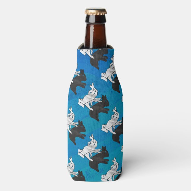 Shadow Rabbit auf Blue Flaschenkühler (Flaschenvorderseite)