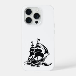 Shadow Sailing Ship – Vintage Ocean Illustration iPhone 15 Pro Hülle