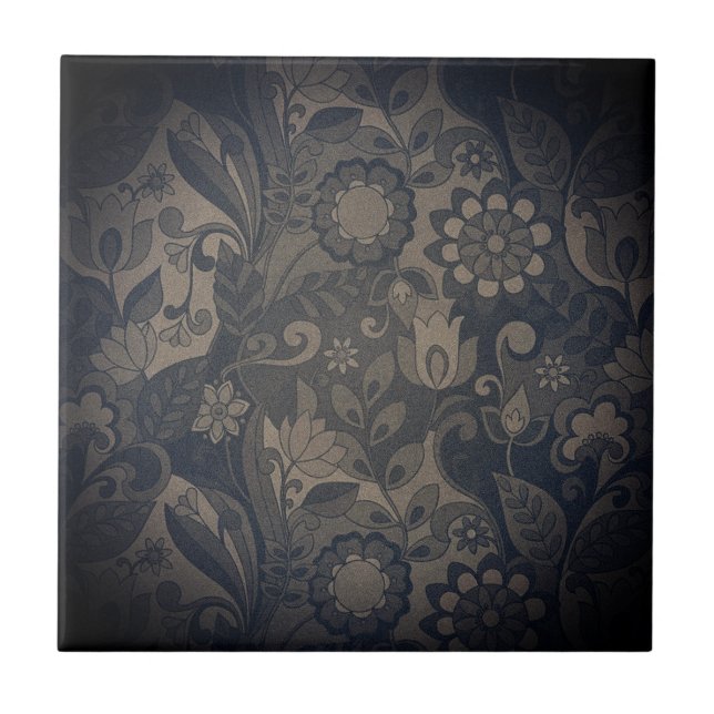 Shadow Smokey Charcoal Gray Tan Dark | Keramik Til Fliese (Vorderseite)