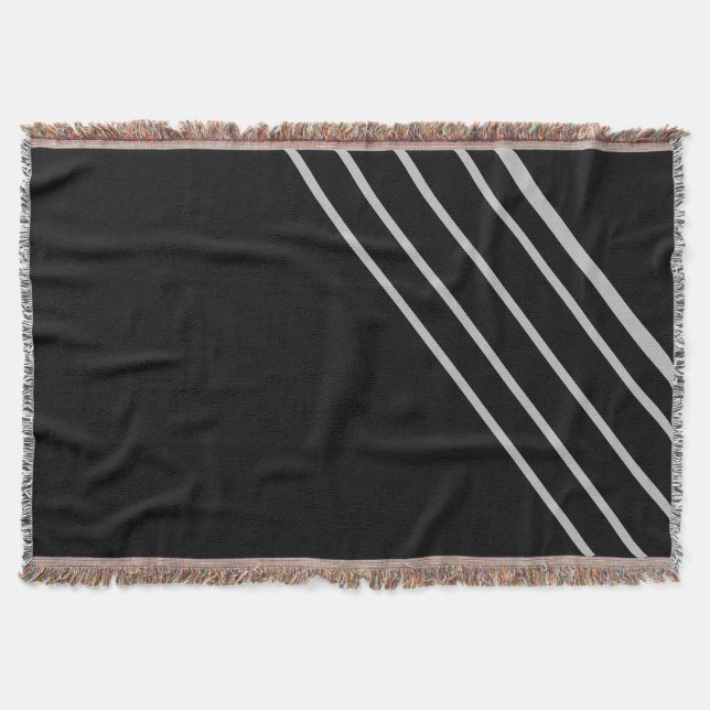 Shadow Srike - Black Throw Blanket Murugi Zuhause Decke (Vorderseite)
