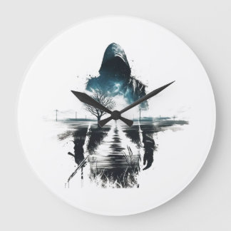 Shadow Wanderer Kunstuhr Große Wanduhr