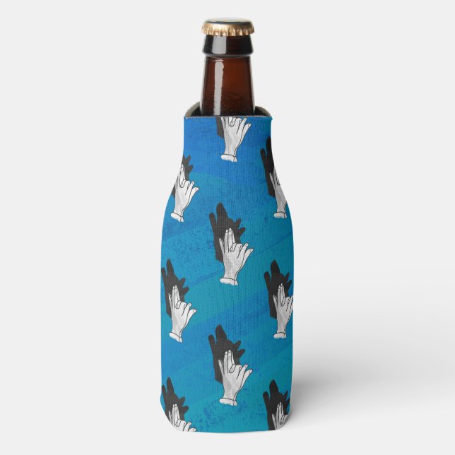 Shadow Wolf auf Blue Flaschenkühler (Flaschenvorderseite)