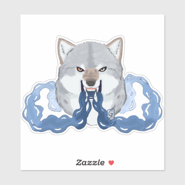 Shadow Wolf OC Aufkleber (Blatt)