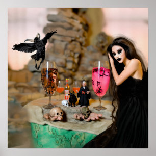 Shadow Work Hexchy Erholung AI Art Matt Value Poster