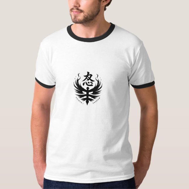Shadow Wrath: Doppelseitige Ninjakraft T-Shirt (Vorderseite)