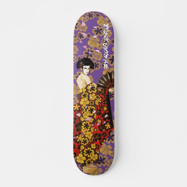 ShadowedMasters_Geisha_lila Skateboard (Vorne)