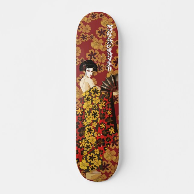 ShadowedMasters_Geisha_red Skateboard (Vorne)