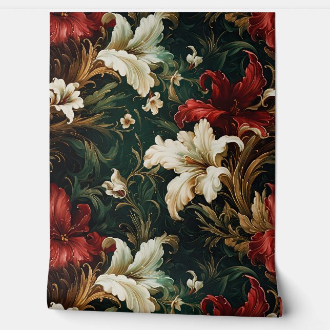 Shadows Christmas Ballet Botanical Tapete (Abrollen)