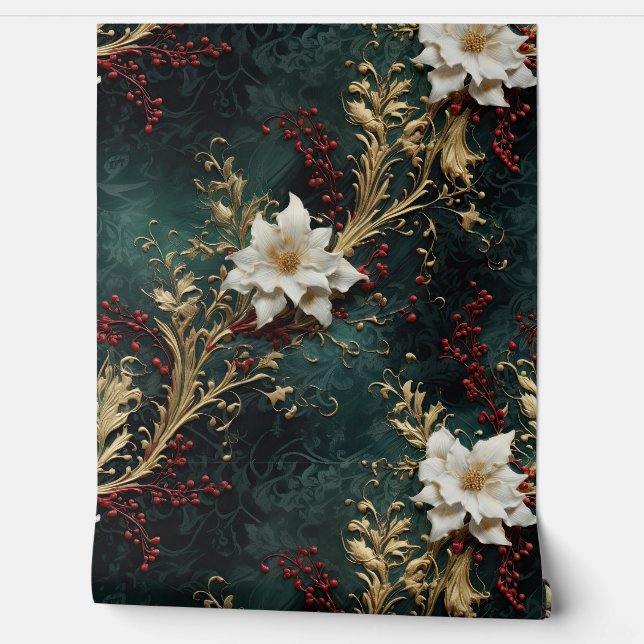 Shadows Christmas Ballet Botanical Tapete (Abrollen)