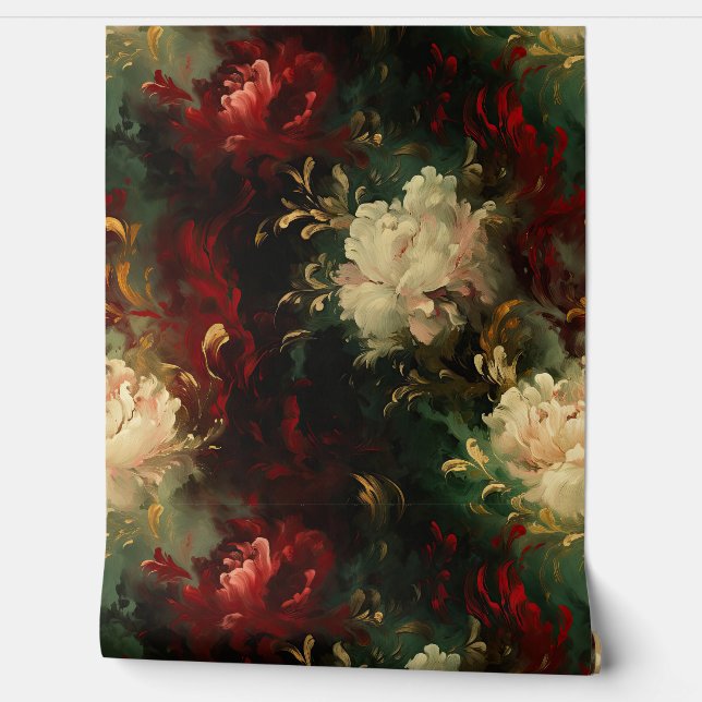 Shadows Christmas Ballet Botanical Tapete (Abrollen)