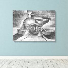 Shadows Pencil Zeichnend von Sara Motolanez Leinwanddruck