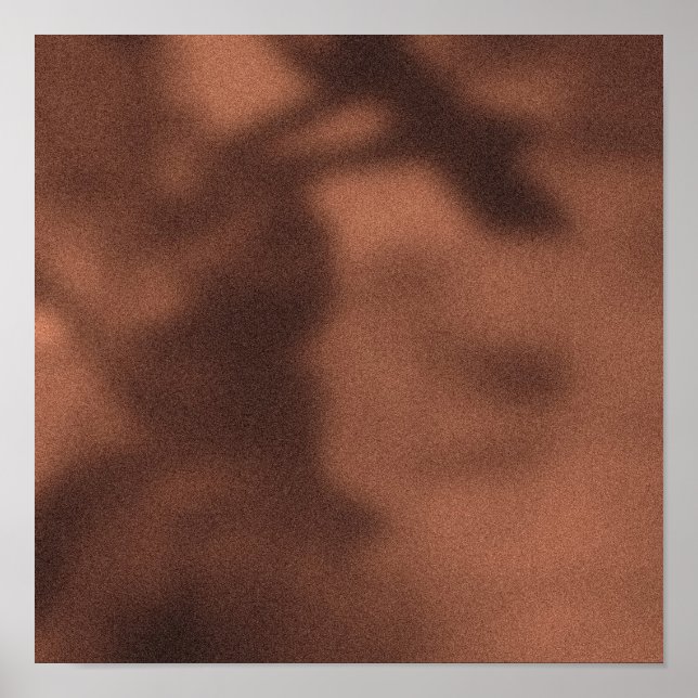 Shadowy Orange NYC Sidewalk Rush Hour Crowd Poster (Vorne)