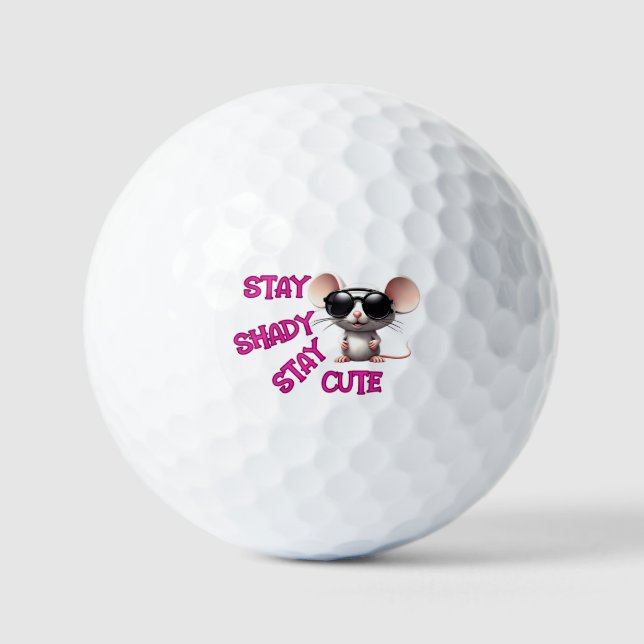 Shady bleibe, Niedliche Maus Bleibe Golfball (Vorderseite)