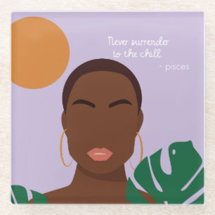 Shady Pisces Quotes Glasuntersetzer