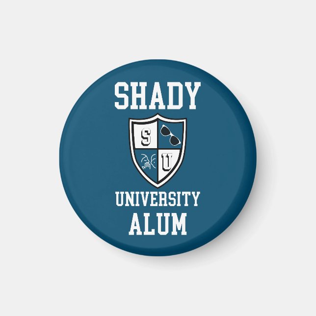Shady University Alum grad Klatsch-Sonnenbrille bl Magnet (Vorne)