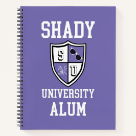 Shady University Alum grad personalisiert lila Notizbuch