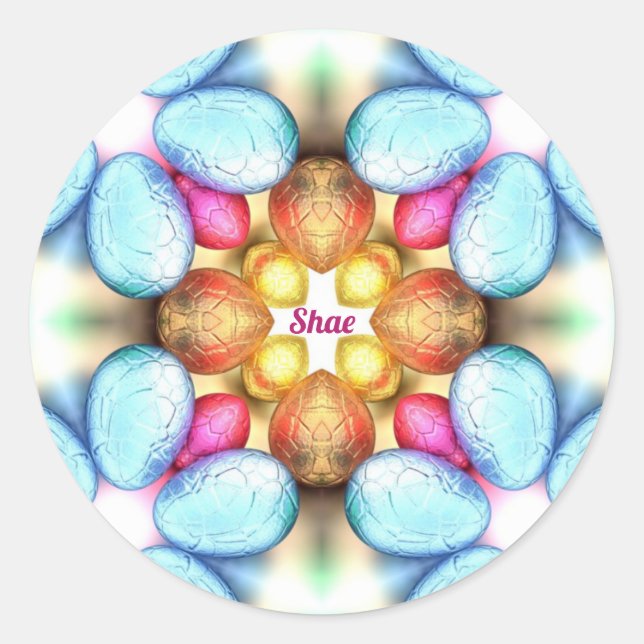 SHAE EASTER ~WOW! Hübsche Eier zu Ostern Runder Aufkleber (Vorderseite)