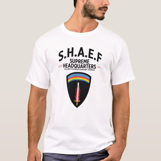 SHAEF - Allied Expeditionary, Verbundener Hauptsit T-Shirt (Vorderseite)