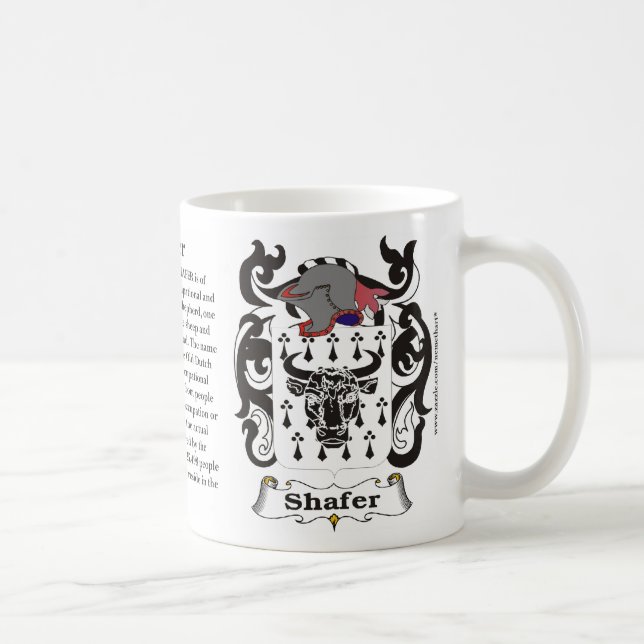 Shafer Familien-Wappen Tasse (Rechts)