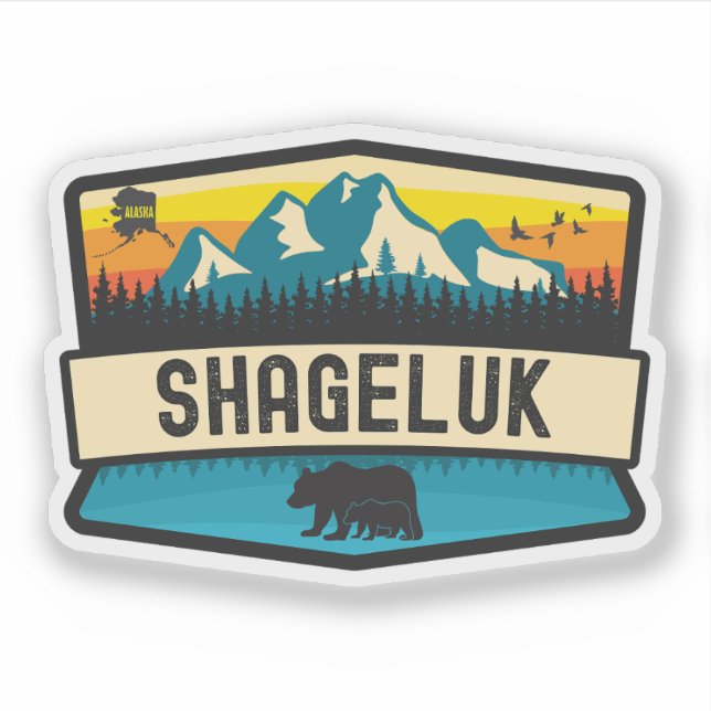 Shageluk, Alaska Aufkleber (Vorderseite)
