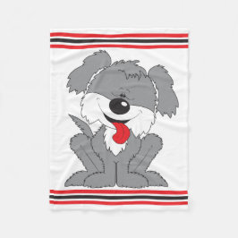 Shaggi-Welpen-Cartoon Fleecedecke