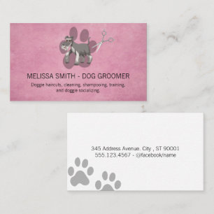 Shaggy Dog Groomer Business Card Visitenkarte