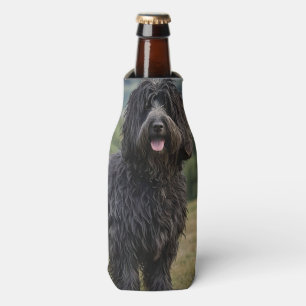 "Shaggy Elegance: The Black Bergamasco Sheepdog" Flaschenkühler