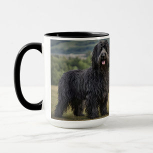 "Shaggy Elegance: The Black Bergamasco Sheepdog" Tasse
