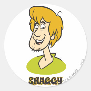 Shaggy Name Graphic Runder Aufkleber
