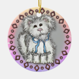 Shaggy Puppy Dog Keramik Ornament