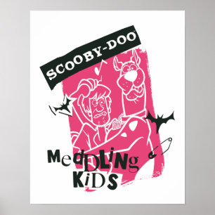 Shaggy und Scooby Doo Meddling Kids Punk Kontur Poster