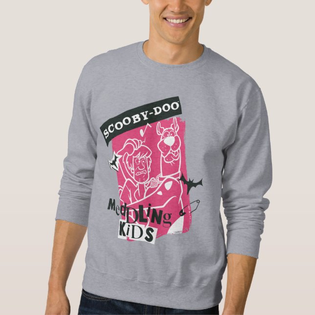 Shaggy und Scooby Doo Meddling Kids Punk Kontur Sweatshirt (Vorderseite)