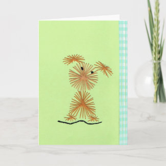 Shaggy Welpen-Stickerei-Gruß-Karte Karte