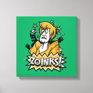 Shaggy "Zoinks"! Halftone Graphic Leinwanddruck