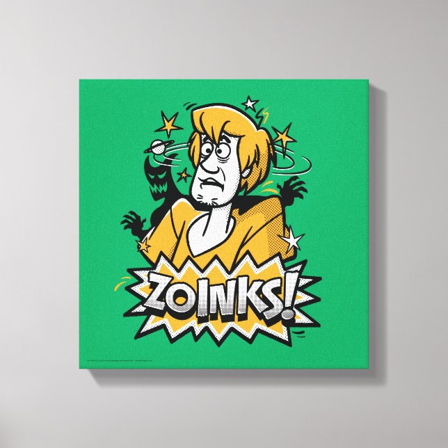 Shaggy "Zoinks"! Halftone Graphic Leinwanddruck (Vorderseite)