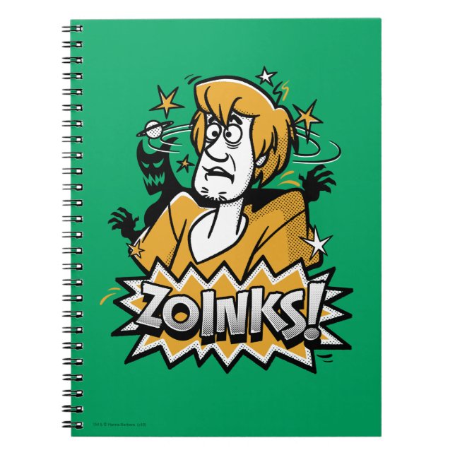 Shaggy "Zoinks"! Halftone Graphic Notizblock (Vorderseite)