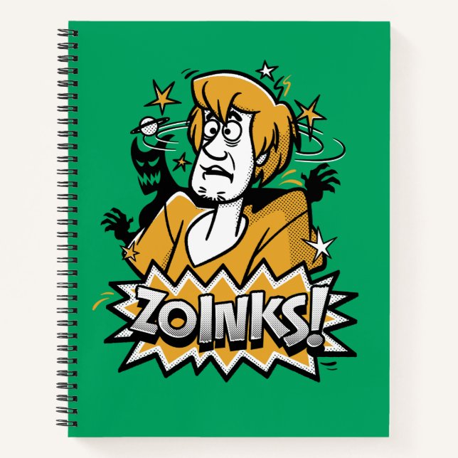 Shaggy "Zoinks"! Halftone Graphic Notizbuch (Vorderseite)