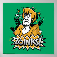 Shaggy "Zoinks"! Halftone Graphic