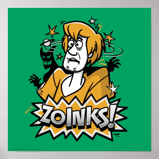 Shaggy "Zoinks"! Halftone Graphic Poster (Vorne)