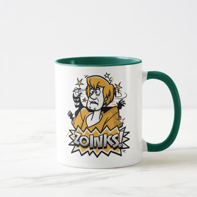 Shaggy "Zoinks"! Halftone Graphic Tasse (Rechts)